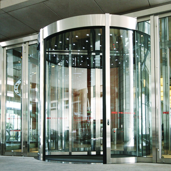 Dj-20x1 superelevation two wing revolving door