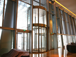 Dj-20x0 double deck two wing revolving door